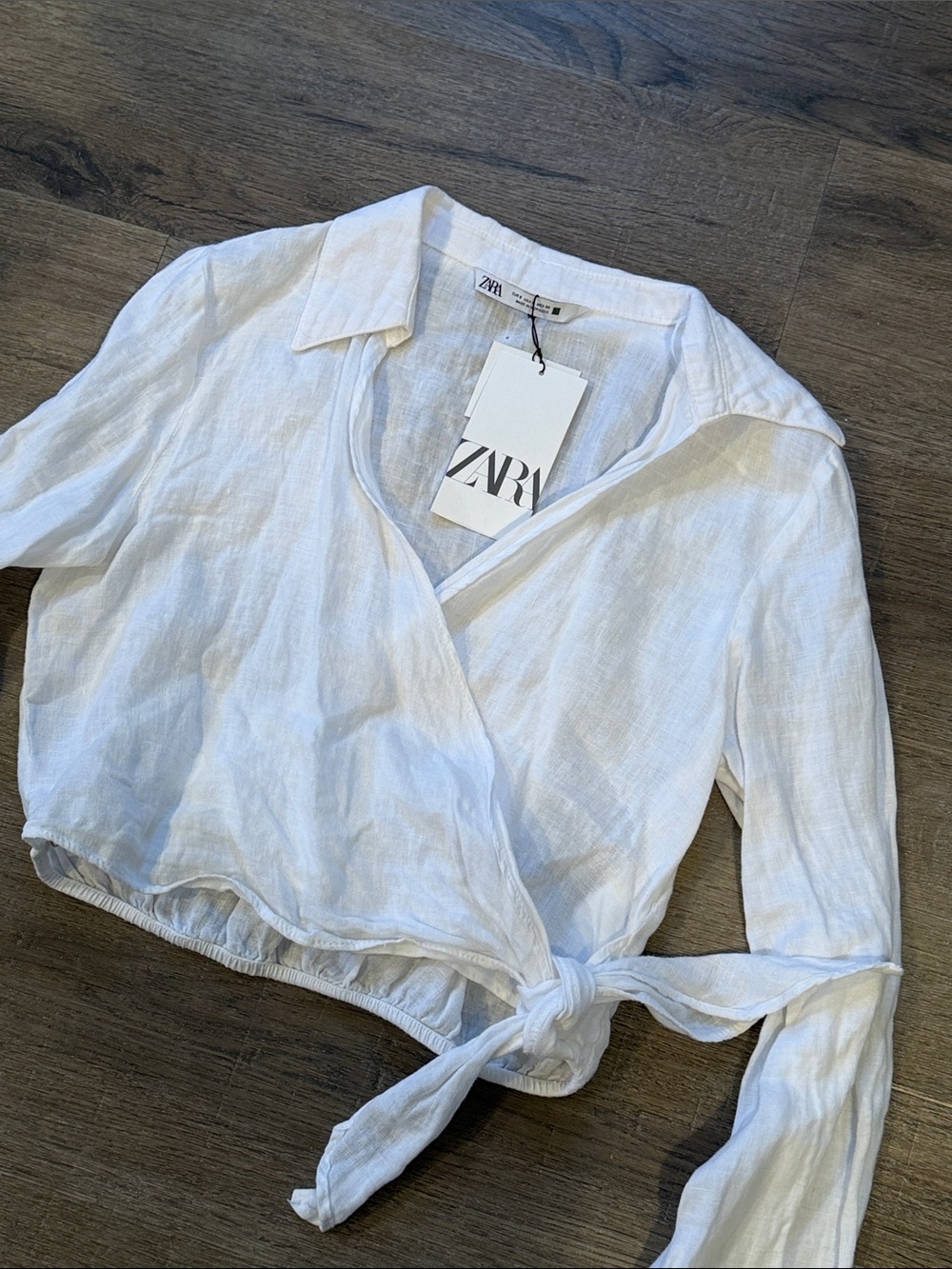 NWT Zara Linen Long Sleeve